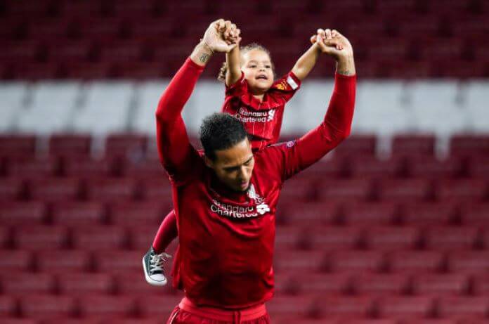 Nila van Dijk with her father, Virgil Van Dijk.